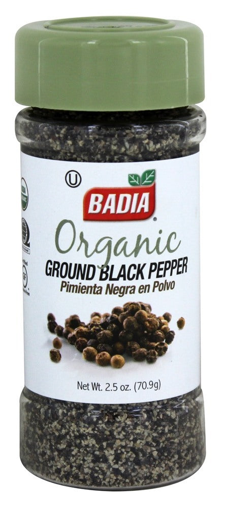 BADIA: Organic Ground Black Pepper, 2.5 oz