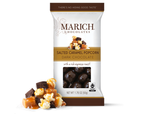 MARICH: Dark Chocolate Salted Caramel Popcorn, 1.76 oz