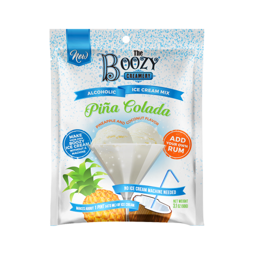 CURIOUS CREAMERY: Mix Ice Cream Alcoholic Pina Colada, 3.1 oz