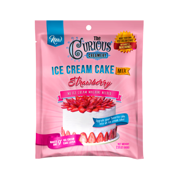 CURIOUS CREAMERY: Mix Ice Cream Cake Strawberry, 2.8 oz