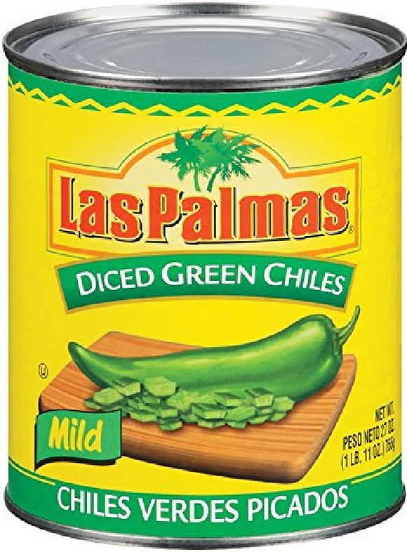 LAS PALMAS: Las Palmas Diced Green Chiles, 27 oz