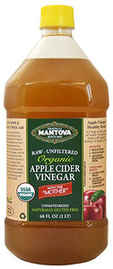 MANTOVA: Vinegar Apple Cider Org Raw, 68 oz