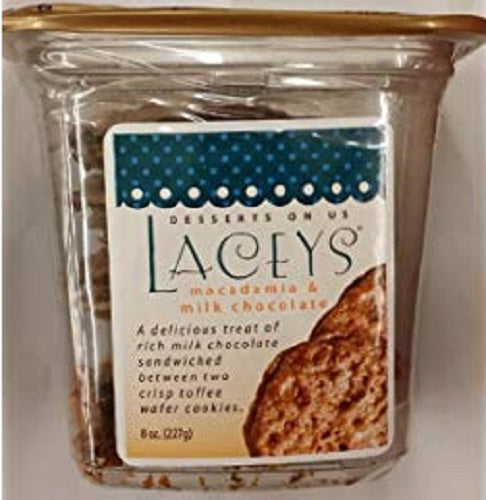 LACEYS: Macadamia & Milk Chocolate Cookies, 8 oz