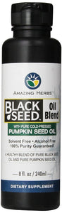 AMAZING HERBS: Black Seed Pumpkin Seed Oil, 8 oz