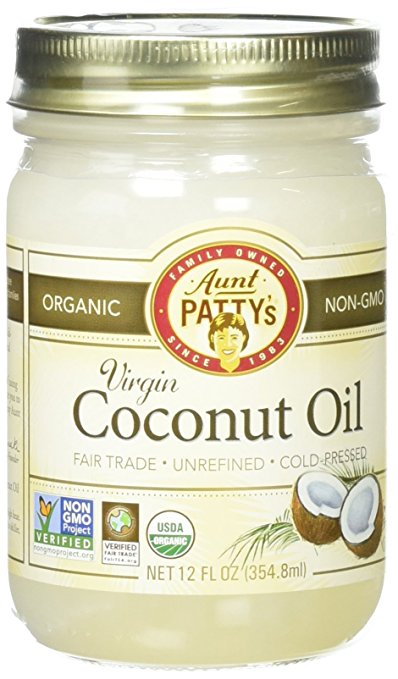 AUNT PATTY: Coconut Oil Unrefined Virgin,12 oz