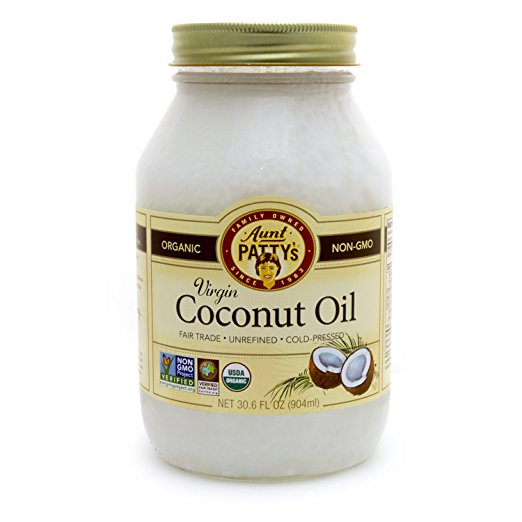 AUNT PATTY: Coconut Oil Unrefined Virgin, 30.6 oz