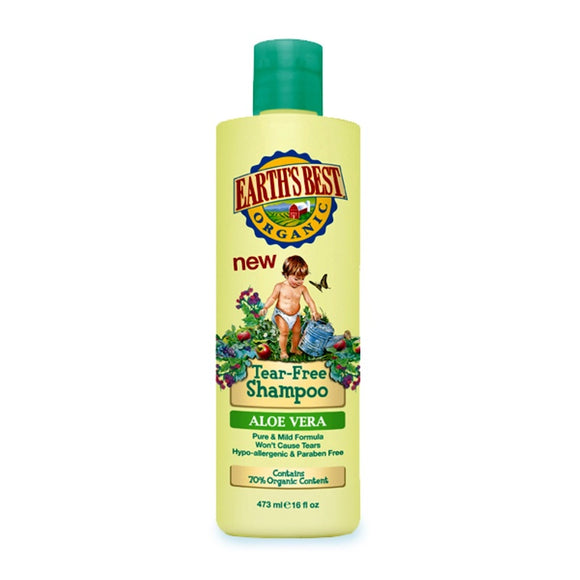 EARTHS BEST: Shampoo Aloe Vera Tear Free, 16 oz