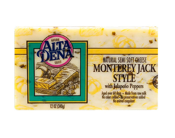 ALTA DENA: Cheese Monterey Jack Style With Jalapeno Peppers, 12 oz