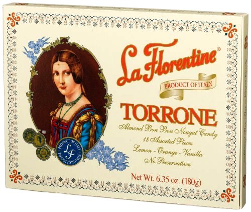 LA FLORENTINE: Torrone Almond Bon Bon Nougat Candy, 6.35 oz