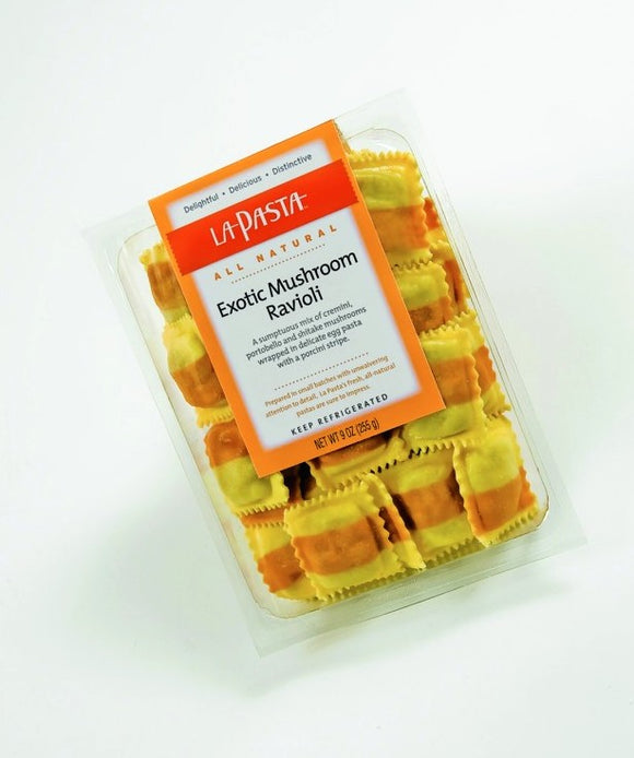 LA PASTA: Exotic Mushroom Ravioli Pasta, 9 oz