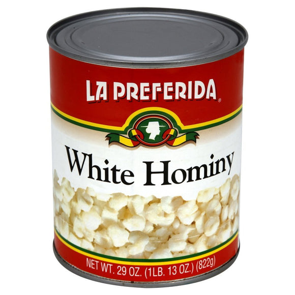 LA PREFERIDA: White Hominy, 29 oz