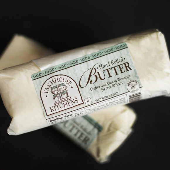 FARMHOUSE KITCHENS: Hand Rolled Lightly Salted Butter, 1 lb