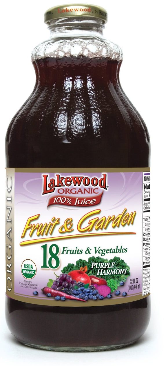 LAKEWOOD: Organic Fruit & Garden Purple Harmony Juice, 32 oz