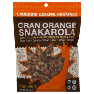 LAUGHING GIRAFFE: Organics Cranberry Orange Snakarola, 3 oz