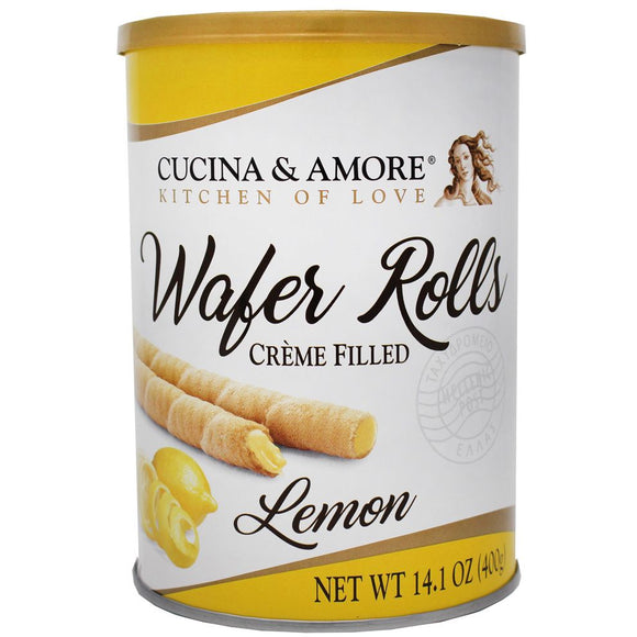 CUCINA & AMORE: Lemon Wafer Rolls, 14.1 oz