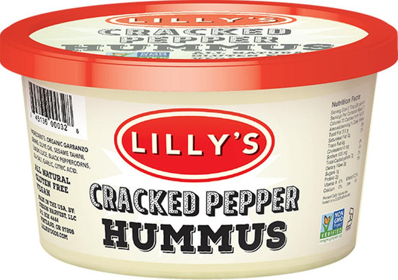 LILLY'S: Hummus Cracked Pepper, 12 oz