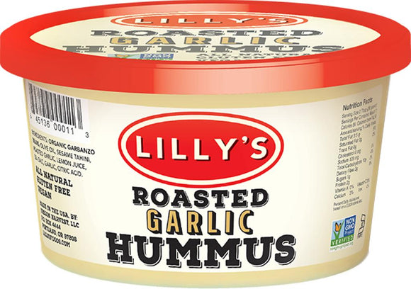 LILLY'S: Roasted Garlic Hummus, 12 oz