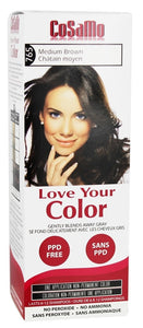 LOVE YOUR COLOR: Non-Permanent Hair Color #765 Medium Brown, 3 oz