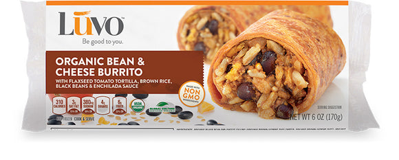 LUVO: Organic Bean & Cheese Burrito, 6 oz