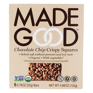 MADEGOOD: Organic Crispy Squares Chocolate Chip, 4.68 oz