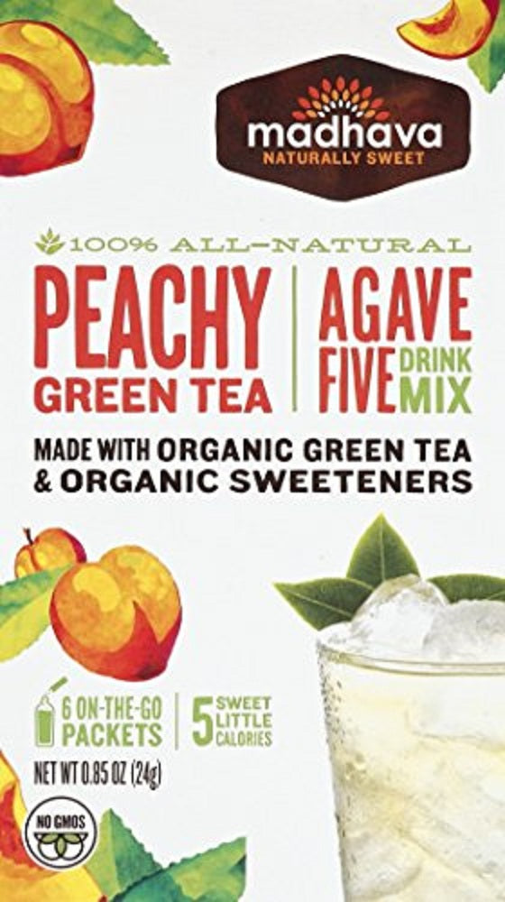 MADHAVA: Agave Five Drink Mix Peachy Green Tea, 0.84 oz