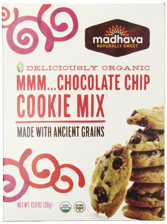 Madhava Organic Chocolate Chip Cookie Mix, 13.8 Oz