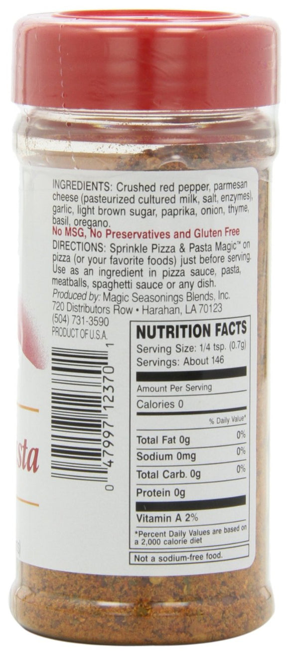 MAGIC SEASONING BLENDS: Hot & Sweet Pizza & Pasta Magic, 3.6 Oz