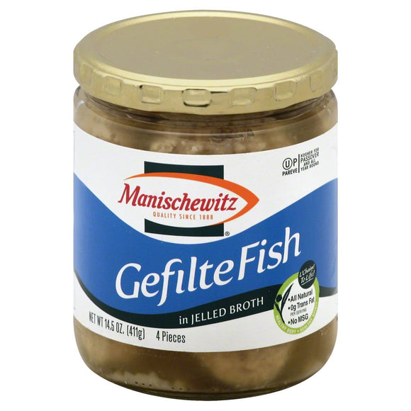 MANISCHEWITZ: Gefilte Fish in Jelled Broth, 14.5 Oz