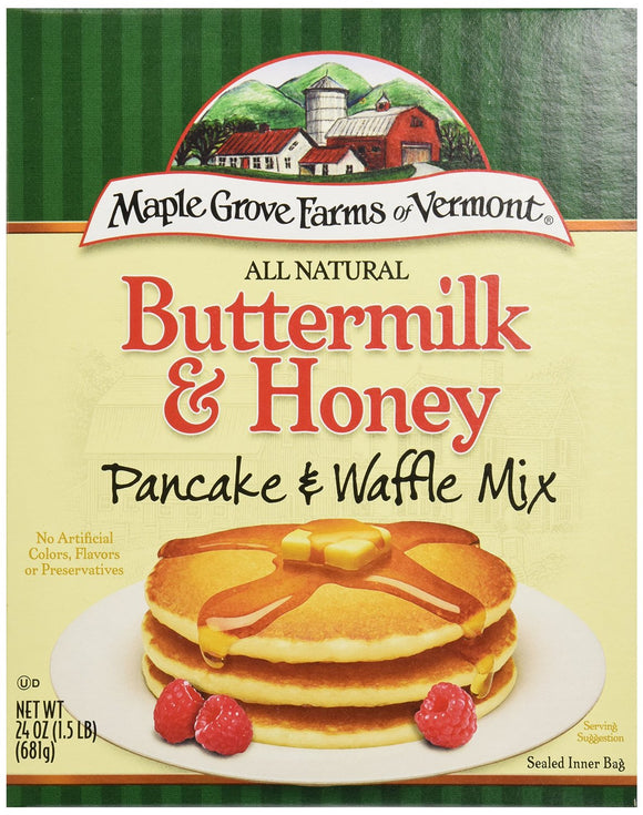 MAPLE GROVE FARMS: Buttermilk and Honey Pancake and Waffle Mix, 24 Oz