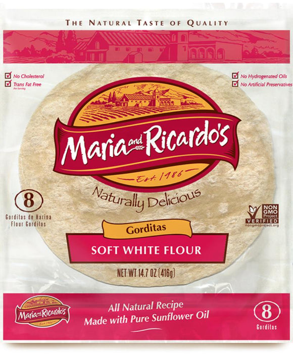 MARIA AND RICARDO'S: Soft White Flour Gorditas, 14.7 Oz