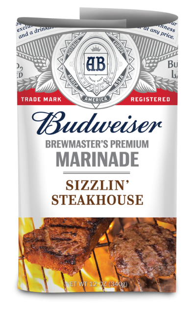 BUDWEISER: Marinade Sizzlin' Steakhouse, 12 oz