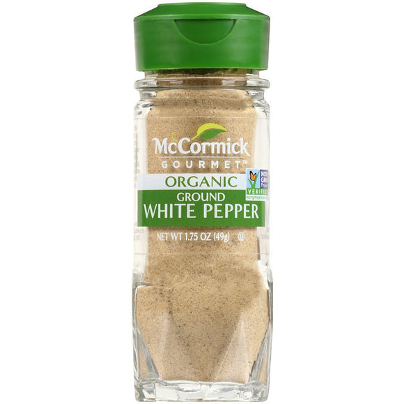 MC CORMICK: Gourmet Organic White Pepper Ground, 1.75 oz