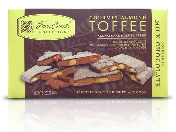 FERNCREEK: Gourmet Almond Toffee Bar Milk Chocolate, 5.2 oz