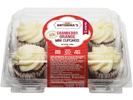 ANTONINAS: Cupcake Mini Cranberry Orange Pack of 6, 6 oz
