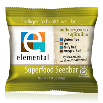 ELEMENTAL: Bar Mulberry Cacao Spirulina, 1.8 oz