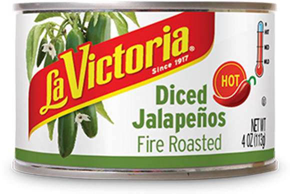 LA VICTORIA: Diced Jalapenos Fire Roasted Hot, 4 oz