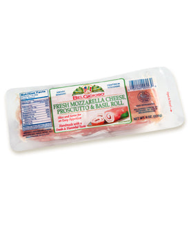 BELGIOIOSO: Fresh Mozzarella Prosciutto and Basil Roll, 4 oz