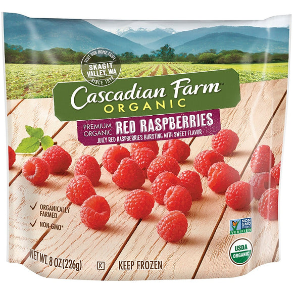 CASCADIAN FARM: Red Raspberries, 8 oz