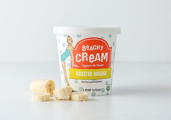 BEACHY CREAM: Roasted Banana Ice Cream, 1 Pint