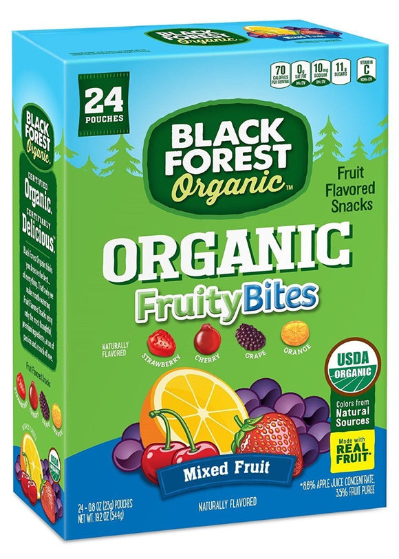 BLACK FOREST: Organic Fruity Bites Mixed Fruit, 24 pk