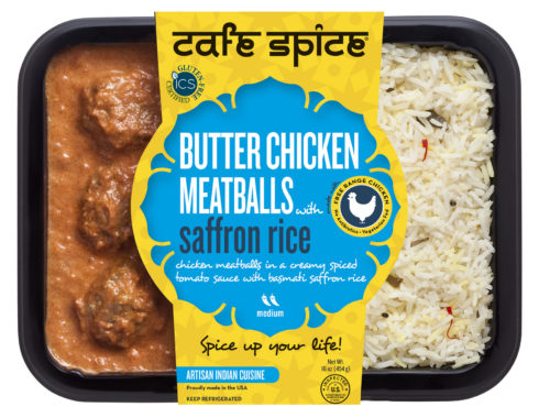 CAFE SPICE: Butter Chicken Meatballs with Saffron Rice, 1 oz