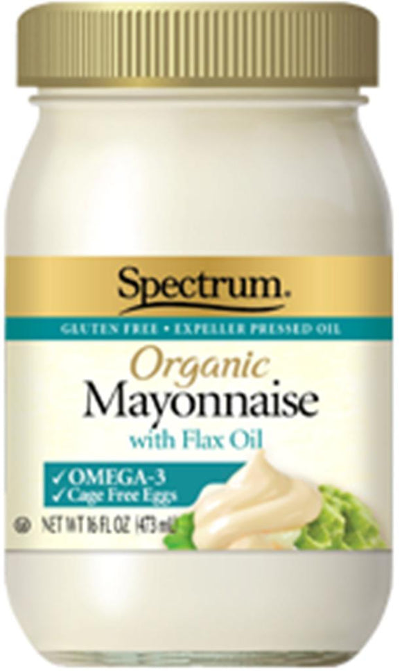 SPECTRUM NATURALS: Organic Omega-3 Mayonnaise with Flax Oil, 16 oz