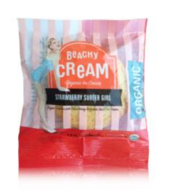 BEACHY CREAM: Strawberry Surfer Girl ice Cream Sandwich, 4.6 oz
