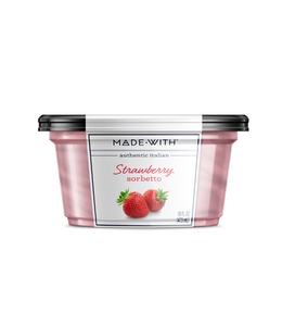 MADE WITH: Strawberry Italian Sorbetto, 16 oz