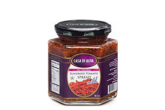 CASA DI OLIVA: Sundried Tomato Spread Mild, 10.5 oz
