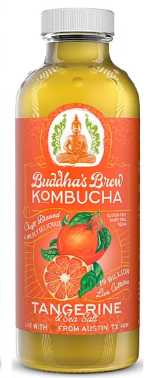 BUDDHA'S BREW: Kombucha Tangerine With Sea Salt, 16 oz