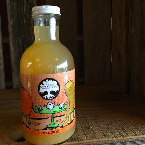 BIG OAK KOMBUCHA: Orange Ginger, 16 oz