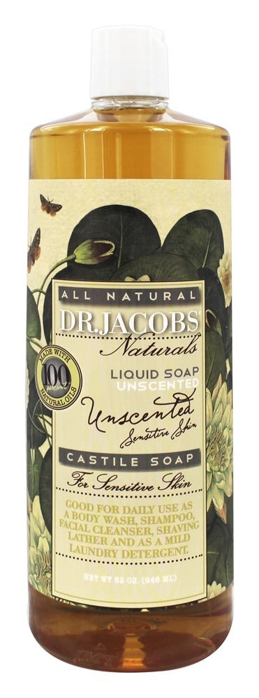 DR JACOBS: Unscented Liquid Soap, 32 oz