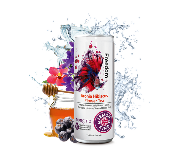 LEMONKIND: Tea Aronia Hibiscus, 11.5 fl oz