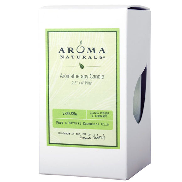 AROMA NATURALS: 2.5in x 4in Verbena Candle, 1 ea
